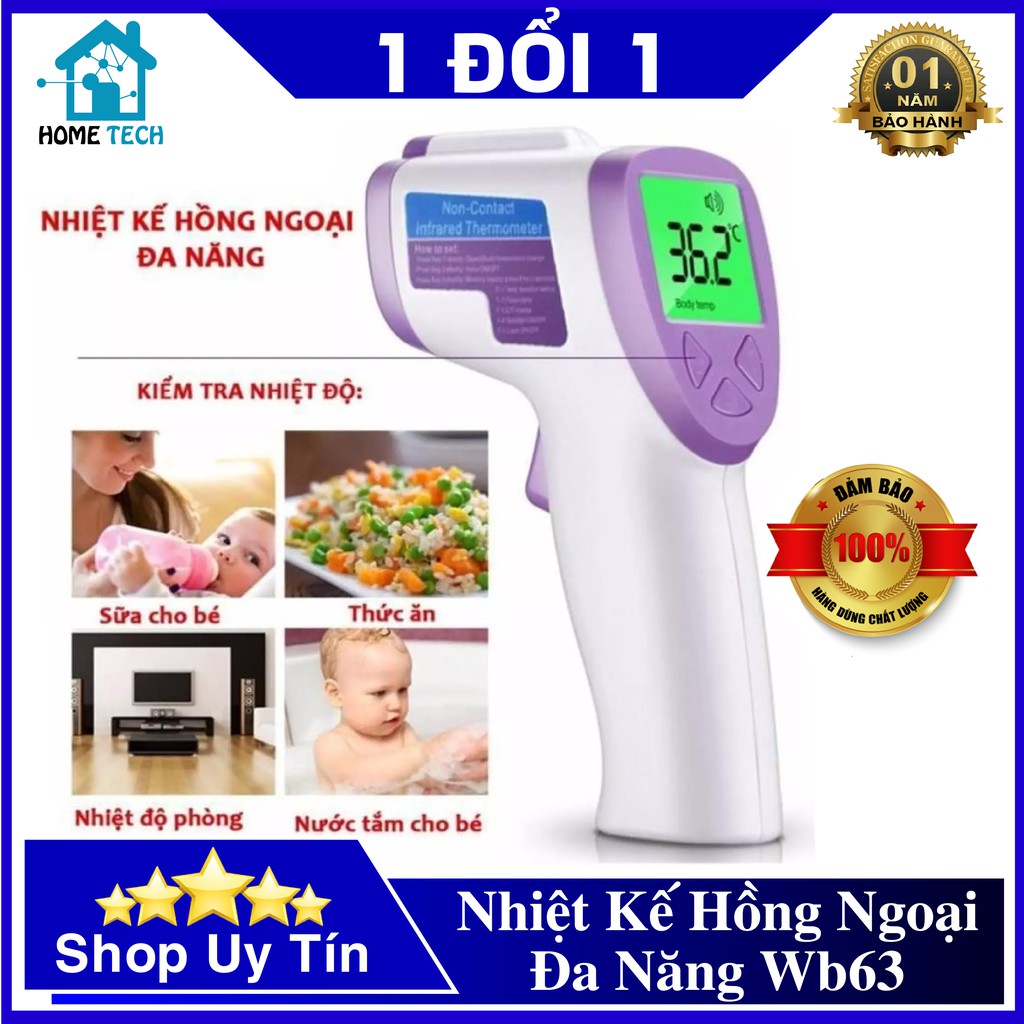 SỨC KHỎE 💖 Nhiệt Kế Điện Tử Hồng Ngoại Đa Năng Wb63|GP300 - Đo nhanh chỉ 1s, tiện lợi bền bỉ