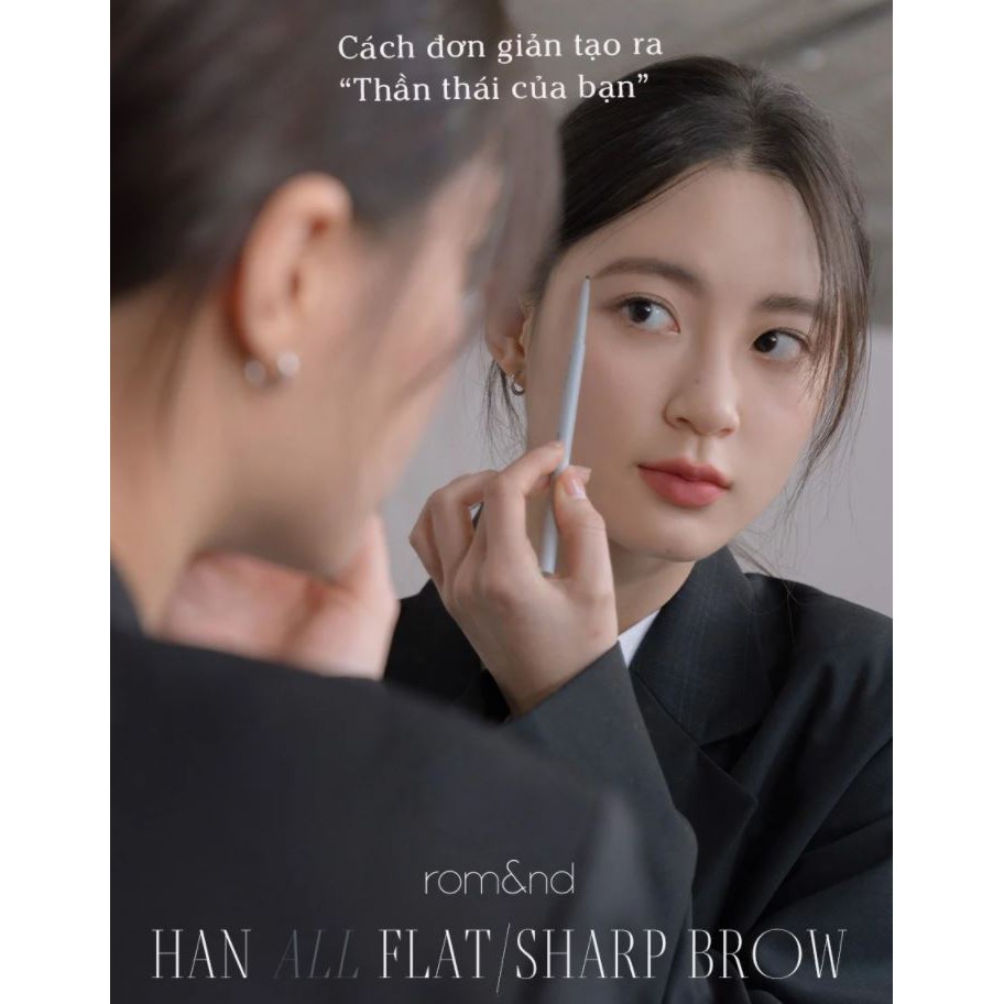 [Han All Line] Chì Kẻ Mày Nét Mảnh 3 Trong 1 Cho Đôi Chân Mày Hoàn Hảo, Sắc Nét Romand Han All Sharp Brow