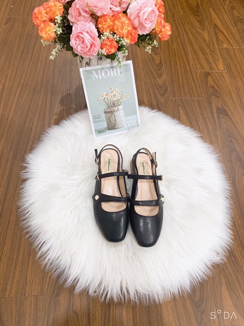 Giày đính ngọc 2 quai sang chảnh ( gót 3p) | BigBuy360 - bigbuy360.vn