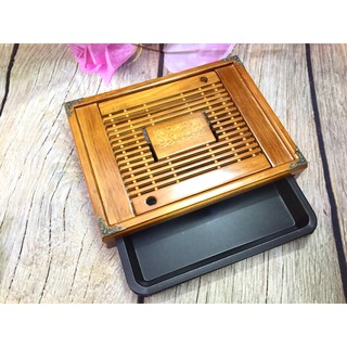 khay ấm chén gỗ