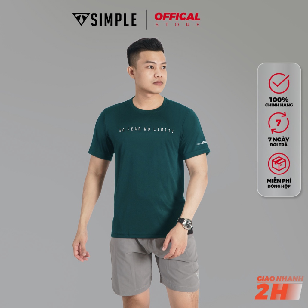 Áo Thể Thao Nam TSIMPLE cổ tròn tay ngắn tập gym vải thun lạnh thoáng mát co giãn chuẩn form MSSAHP4 | BigBuy360 - bigbuy360.vn