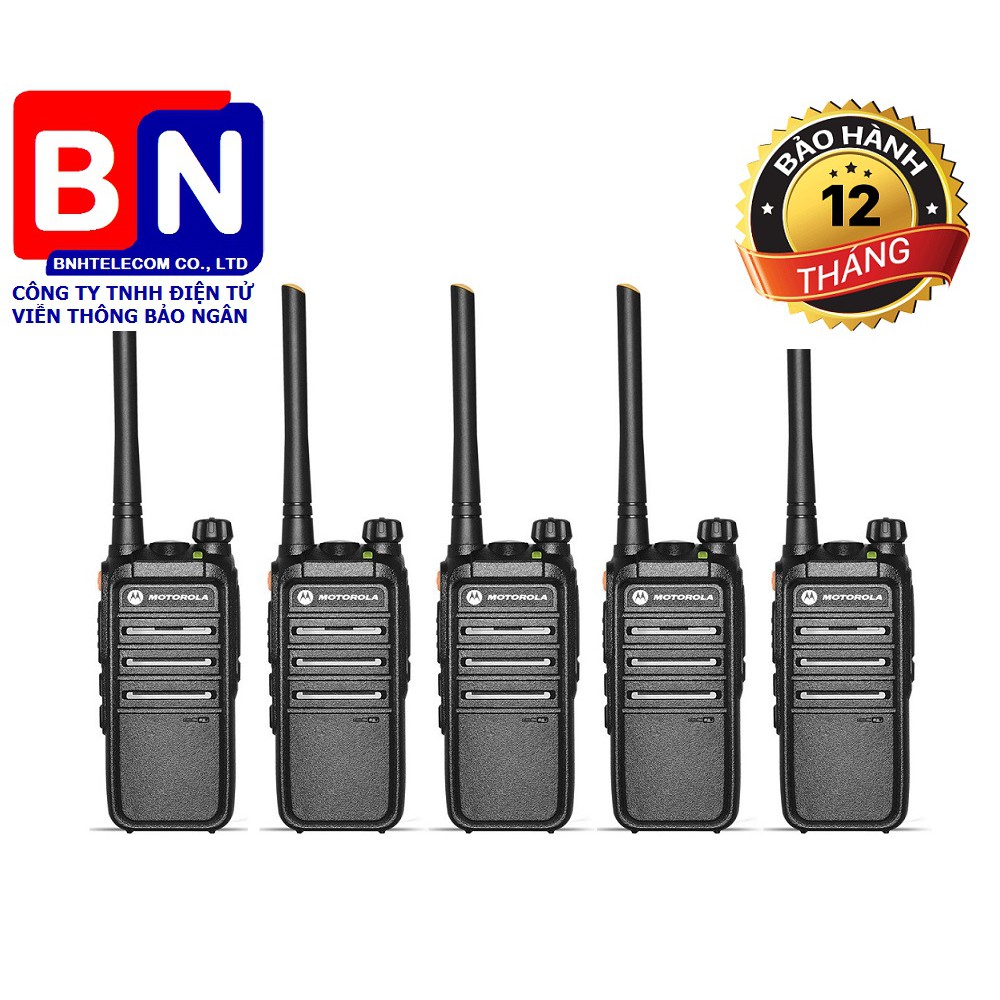 Bộ 5 Máy Bộ đàm Motorola CP-318 + 5 Tai Nghe Dây Xoắn Cao Cấp CP318