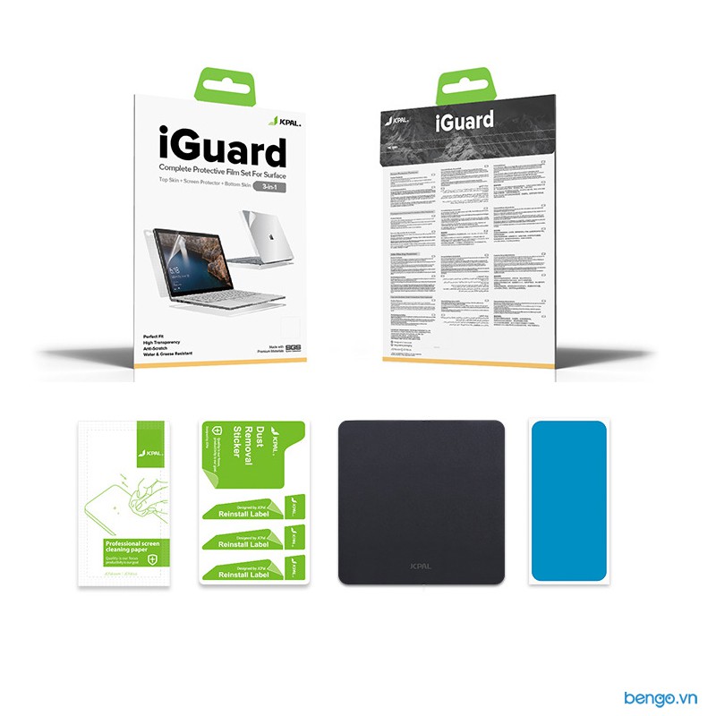 Bộ dán Full JCPAL iGuard 2 in 1 cho Microsoft Surface Laptop 1/2/3