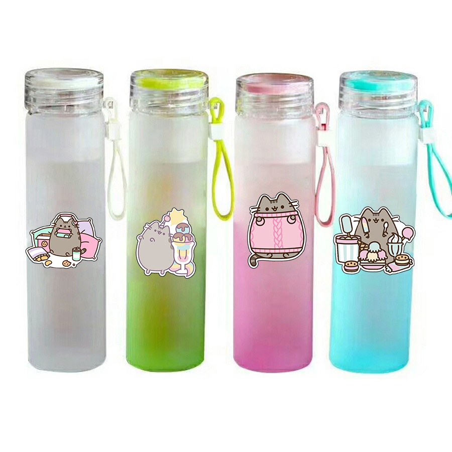 Bình nước pusheen màu loang BNML32 bình nước hologram thần tượng 500ml