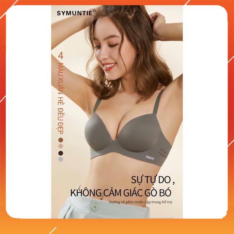 Áo ngực, Áo lót nữ su đúc không gọng nâng ngực trơn, quai áo thoáng khí, chip A5848