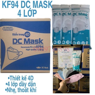 Sỉ Thùng 300 cái Khẩu trang KF94 DC Mask, 4 lớp CN Hàn Quốc