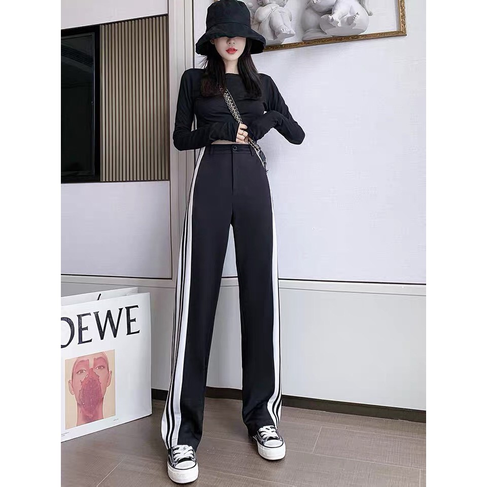 [Mã WASTMAY giảm 15% tối đa 30K đơn 150K] Quần Tây Ống Suông Dài 4 SỌC kéo khóa màu đen có size - BC100 | BigBuy360 - bigbuy360.vn