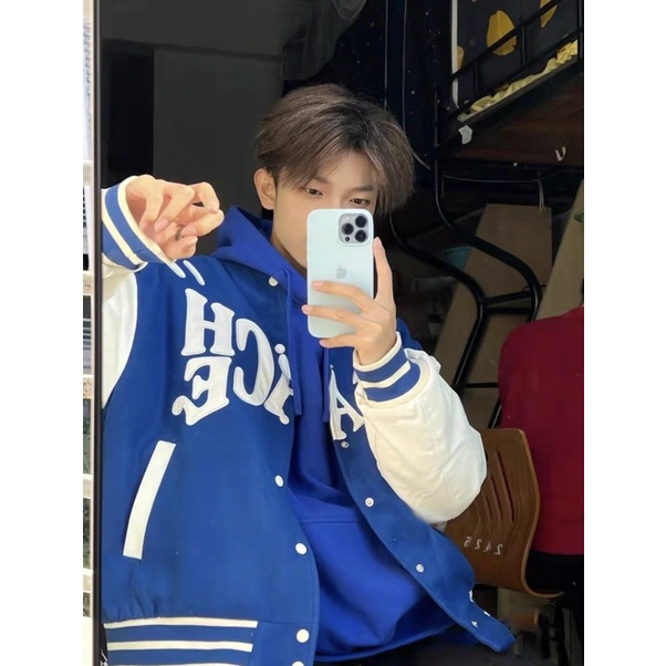 Áo khoác bomber đủ màu độn bóng chày Nhật Bản polyester nhật mới mùa thu đông