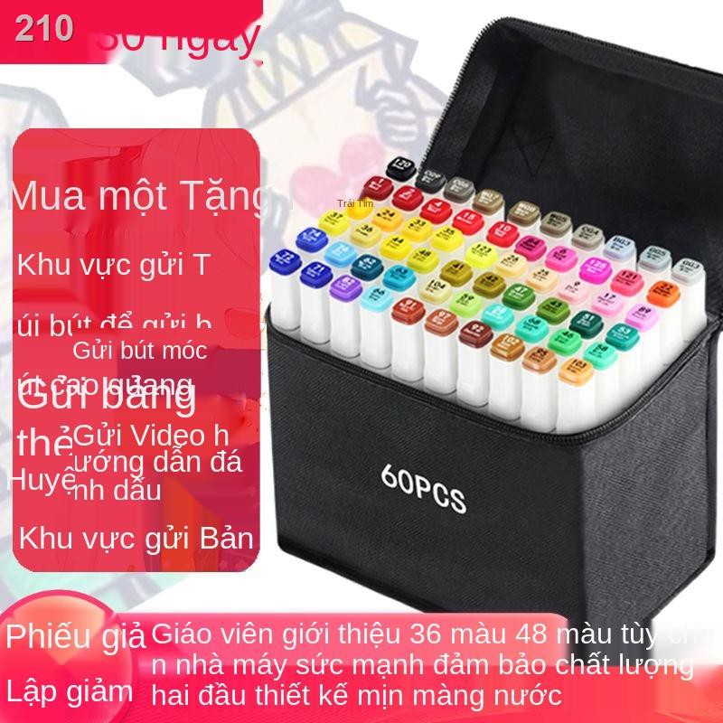Giáo viên giới thiệu bộ bút đánh dấu chính hãng cảm ứng trường tiểu học vẽ tay truyện tranh dầu màu nước hai đầu