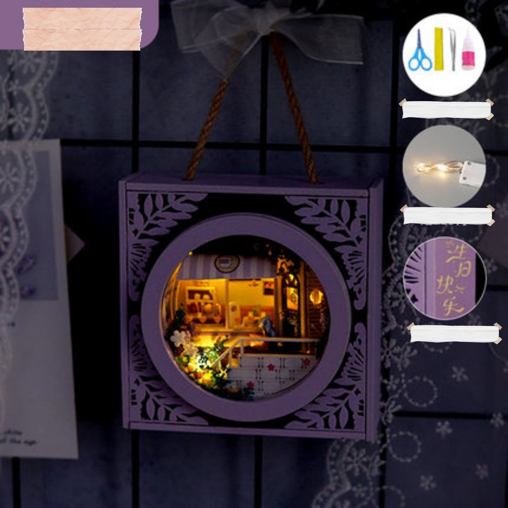 MÔ HÌNH NHÀ BÚP BÊ HÌNH TRÒN DIY LẮP RÁP MINI NHIỀU PHIÊN BẢN KÈM ẢNH THẬT