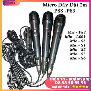 Micro Hát Karaoke Có Dây Giá Rẻ Dụng Cho Tất Cả Các Loa Như P88, P89, 996, 669, 802, A061, F4, F5, F6