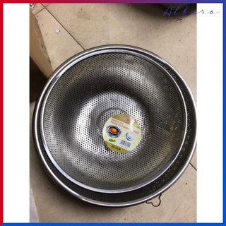 [FS] [KM] Bộ 2 rổ inox siêu bền đẹp 28.5 cm + 31.5 cm (GC) [VN]