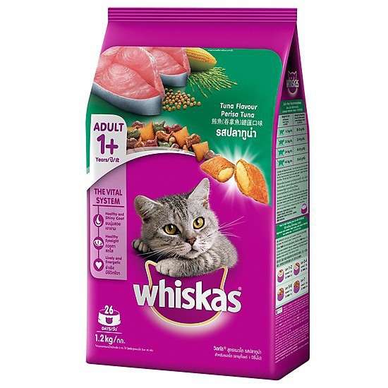 Thức Ăn Hạt Whiskas Mèo Lớn Cá Ngừ 1.2 kg