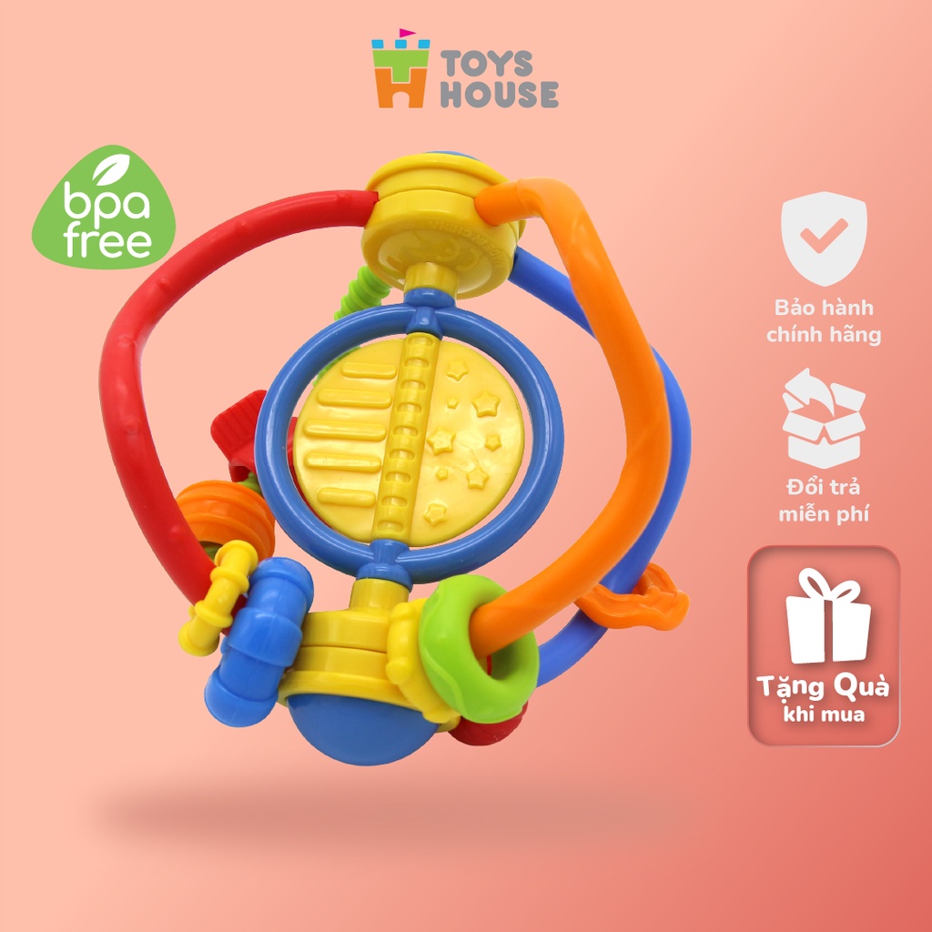 Xúc xắc tập cầm - luồn hạt luyện vận động tinh cho bé Winfun 0233 dành cho bé từ 3 tháng tới 12 tháng