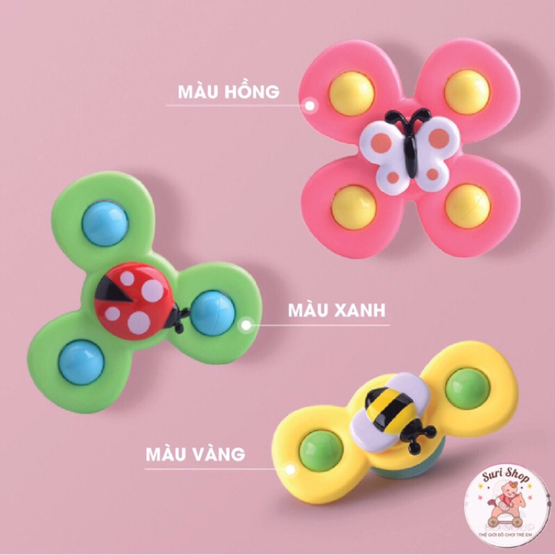 Con Quay Spinner Hình Côn Trùng Giúp Trẻ Vận Động Phát Triển, Đồ Chơi Bồn Tắm Cho Bé