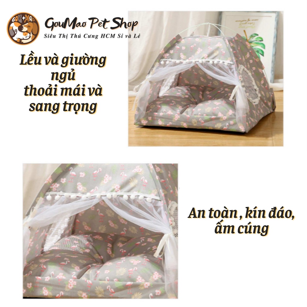 Lều Ngủ,  Nhà Ngủ Có Thể Tháo Rời Dễ Dàng Vệ Sinh Cho Thú Cưng Chó Mèo - GOUMAO PET