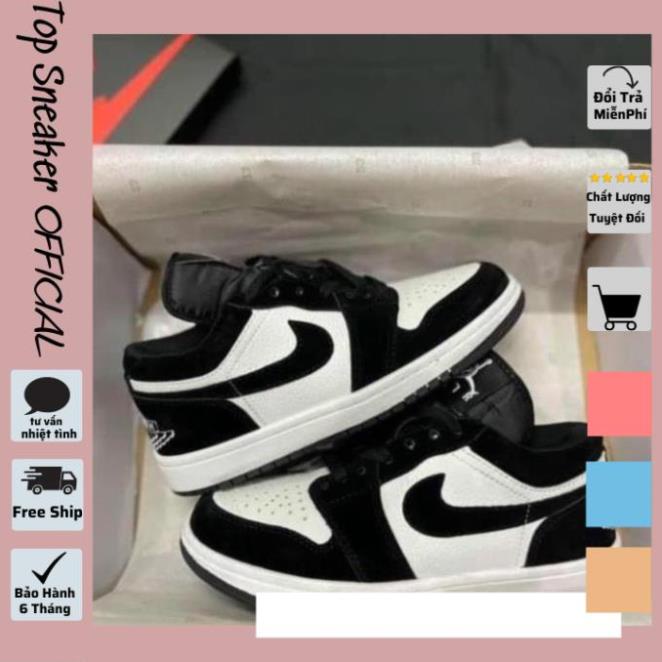 Giày Sneaker Nam Nữ Ulzzang Giá Rẻ,Giày Nike Air Jordan Panda Cổ Thấp Bản Da Nỉ Đi Học Đi Chơi