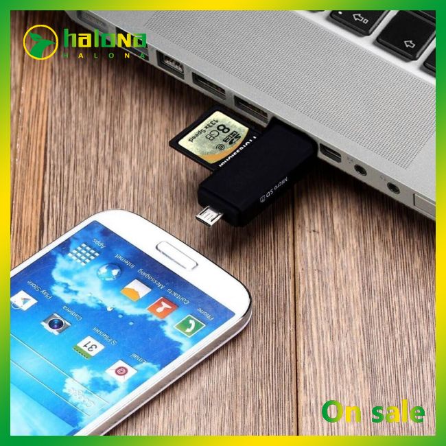 Đầu Đọc Thẻ Nhớ Micro SD/Micro SD Kết Nối USB 2.0 Và Micro USB Cho Android
