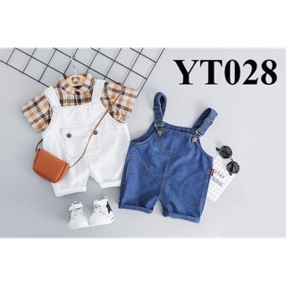 Freeship 99k TQ_Set yếm kèm áo cho bé trai