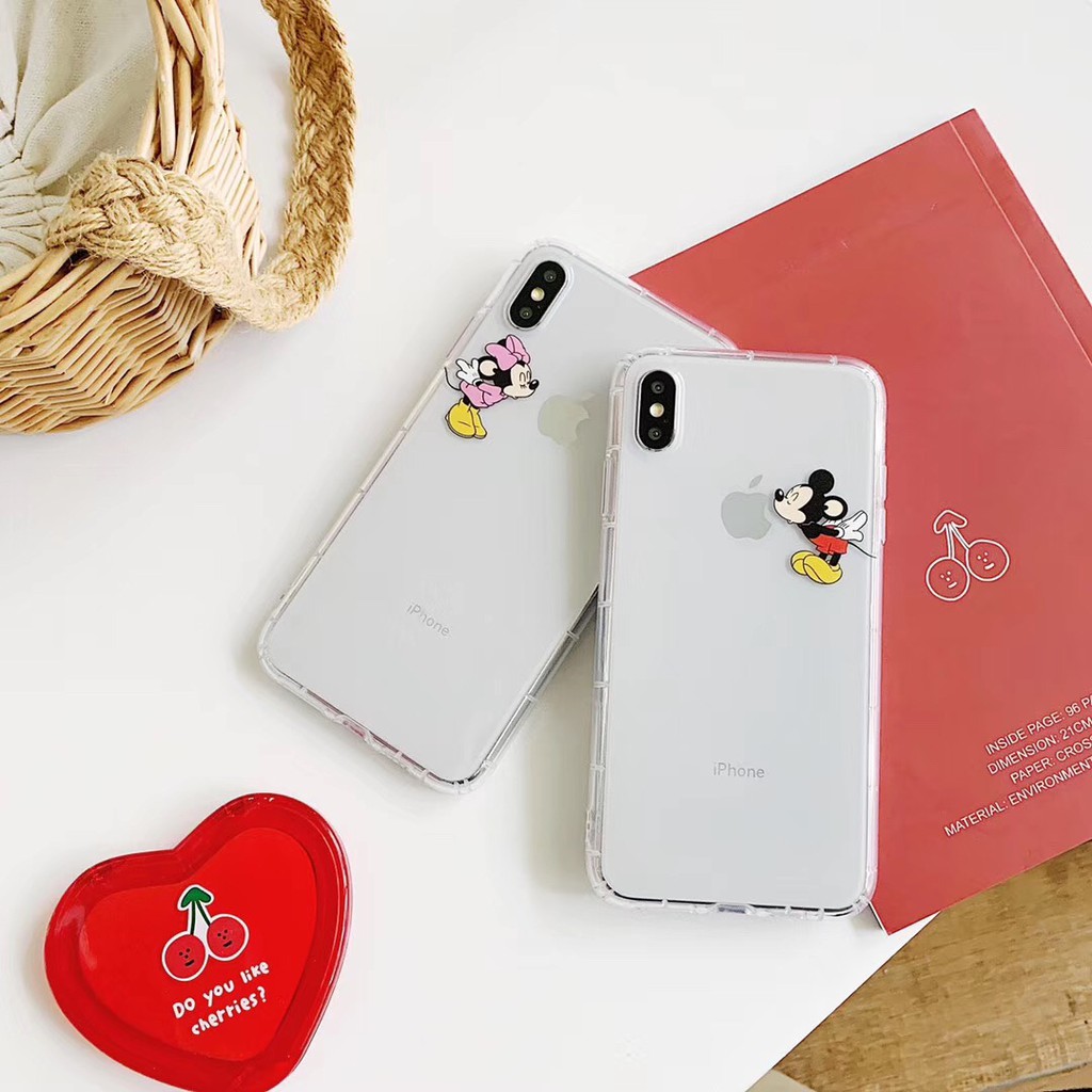 Ốp điện thoại TPU hình hoạt hình Mickey/ Minnie dễ thương cho iPhone11 11Pro 11Promax 7plus 8 X XR XS | BigBuy360 - bigbuy360.vn