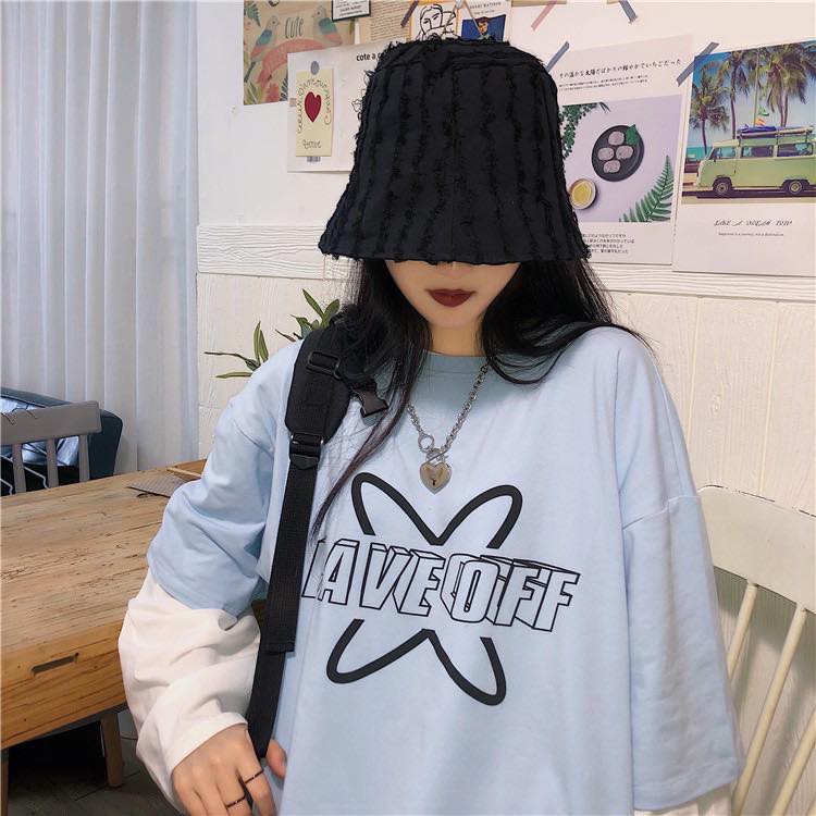 Áo thun unisex from rộng cổ tròn tay lỡ freesize &lt; 65kg - lave off