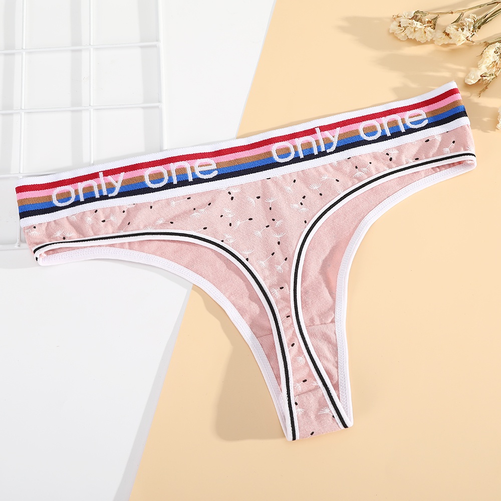 Quần lót Aijolen bằng cotton lưng thấp in chữ gợi cảm cho nữ