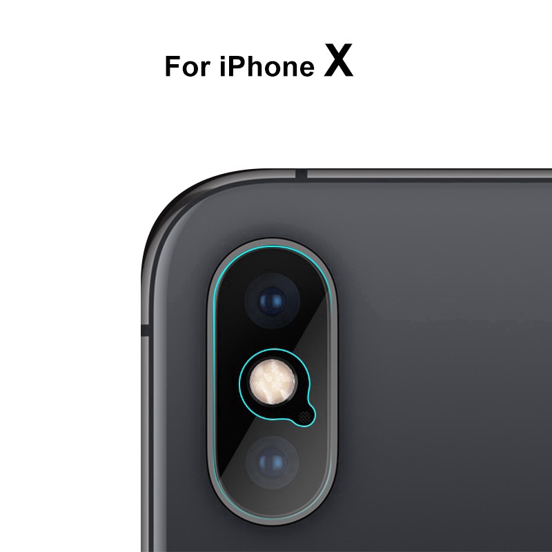 Set phim cường lực dán ống kính máy ảnh sau điện thoại IPhone 8 7 Plus XS Max XR X