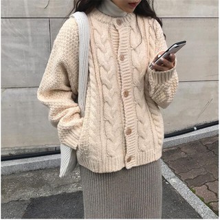 Order áo khoác len vintage Hàn Quốc