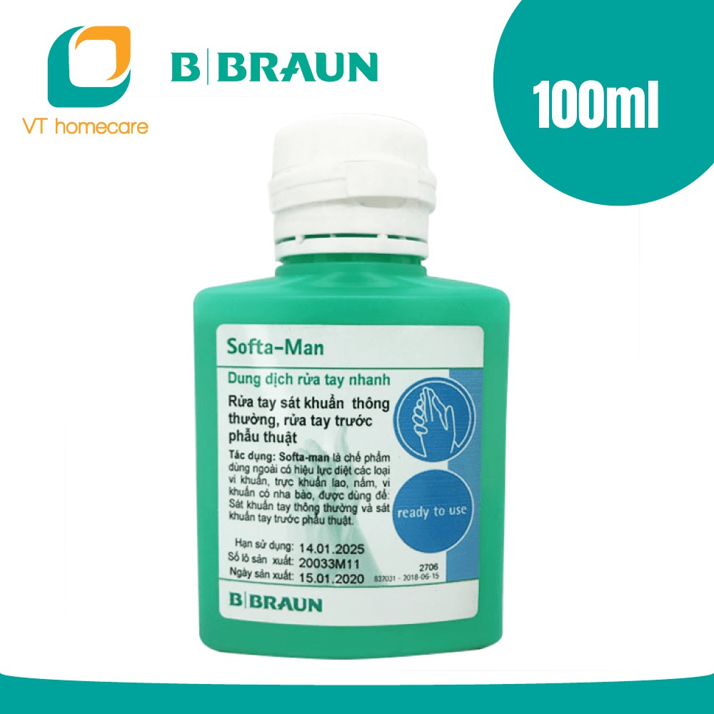 Dung dịch sát khuẩn tay nhanh Softa-man (100ml)