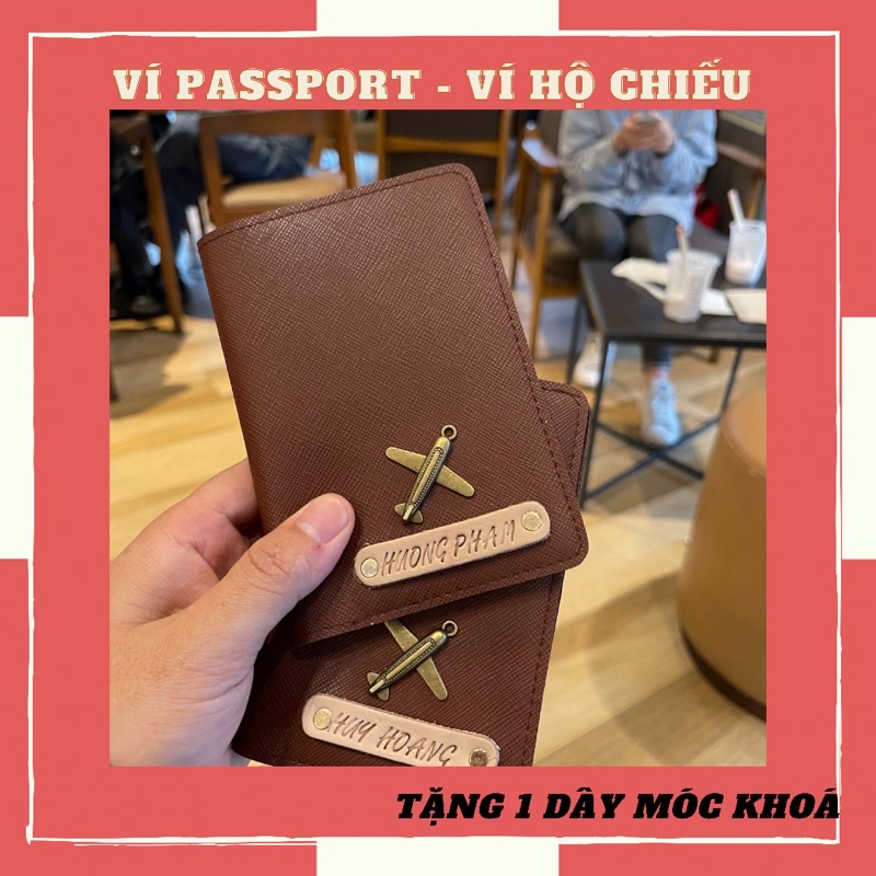 Ví đựng passport làm tên logo miễn phí