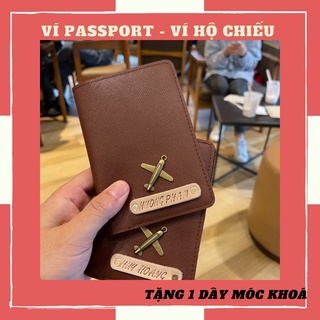 Ví đựng passport làm tên logo miễn phí