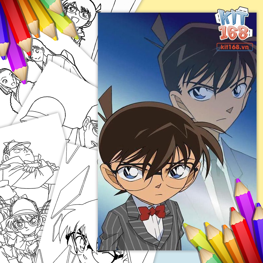 Tranh tô màu Anime Conan TTM-0006