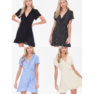 Đầm wrap bèo cột nơ hông f21