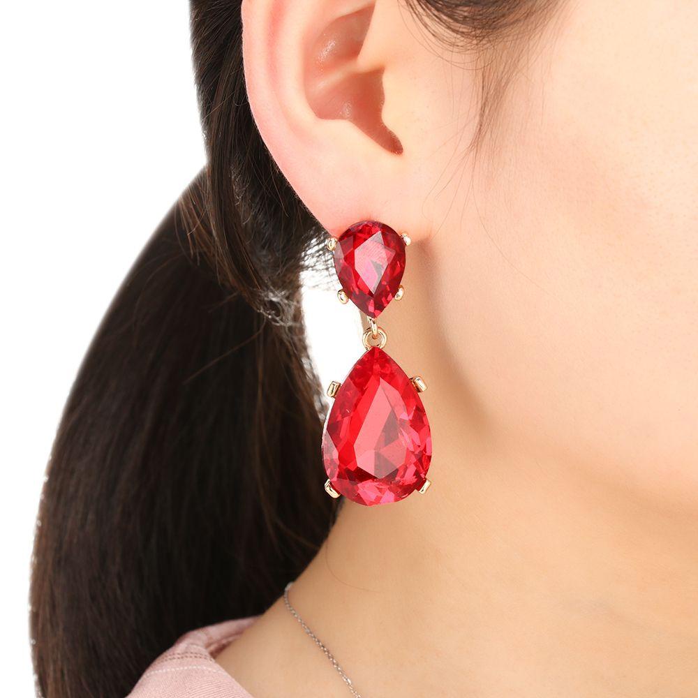 WATTLE Bông Tai Dáng Dài Đính Đá Thời Trang Sang Trọng Cho Nữ