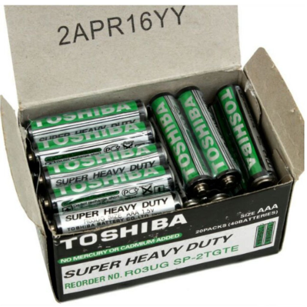 Bộ 10 hộp pin đũa - AAA Toshiba