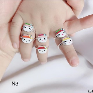 nhẫn bạc cho bé - nhẫn mèo kitty bạc 925