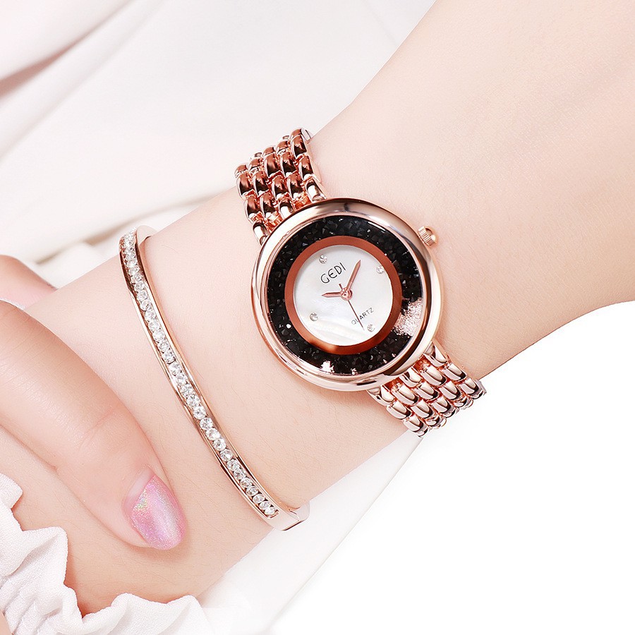 Đồng hồ nữ GEDI 72029 dây thép viền đá sang trong Bán lẻ giá sỉ