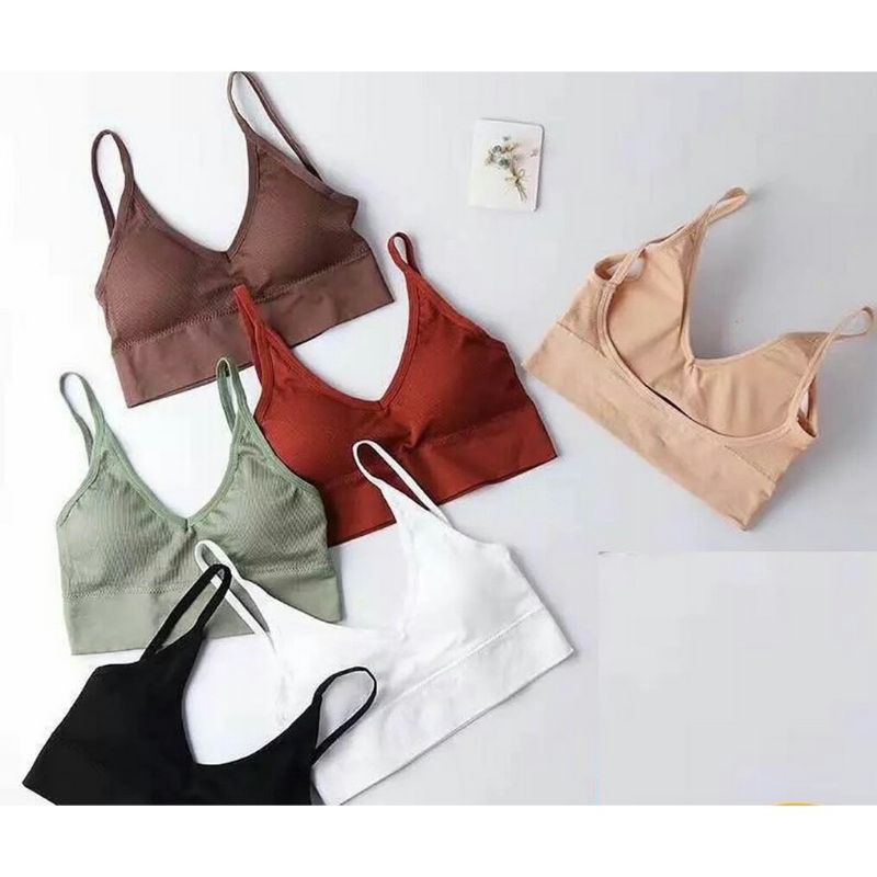 Áo Bra tăm 2 dây khoét lưng chữ U có đệm mút