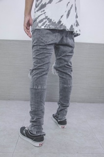 M47 destroyed grey waxed zipper