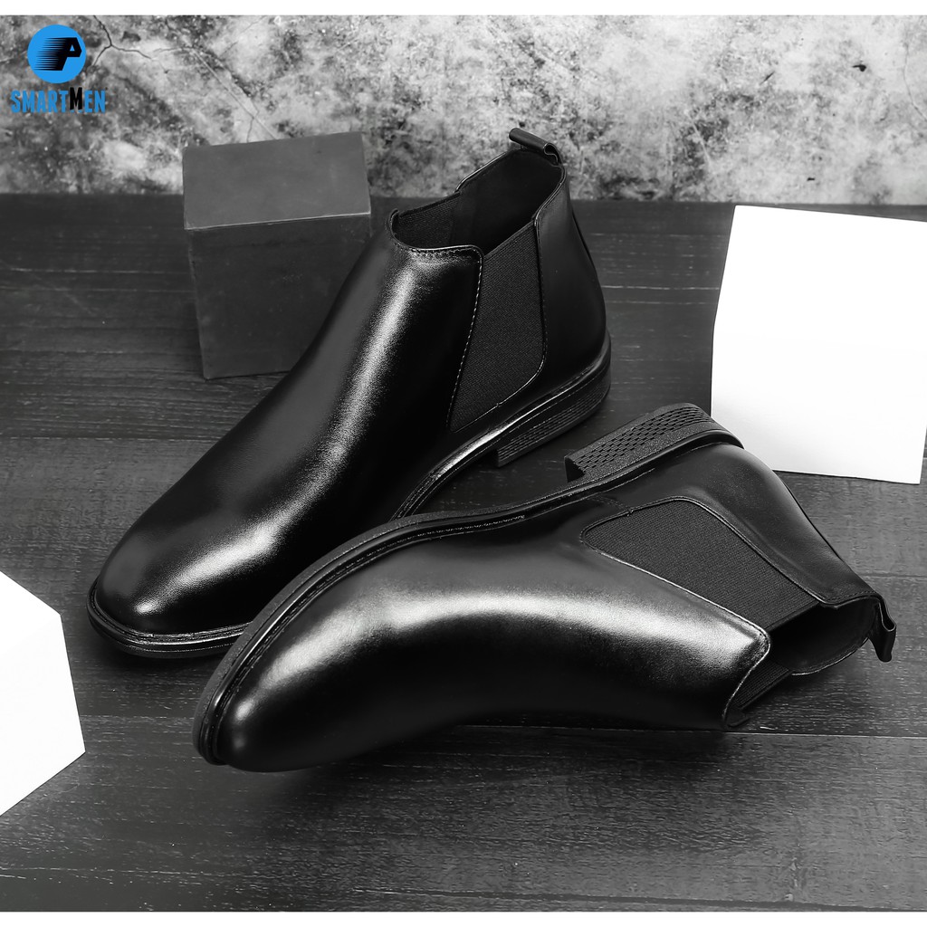 Giày tăng chiều cao SMARTMEN Chealse Boot GD333 (Đen) | BigBuy360 - bigbuy360.vn