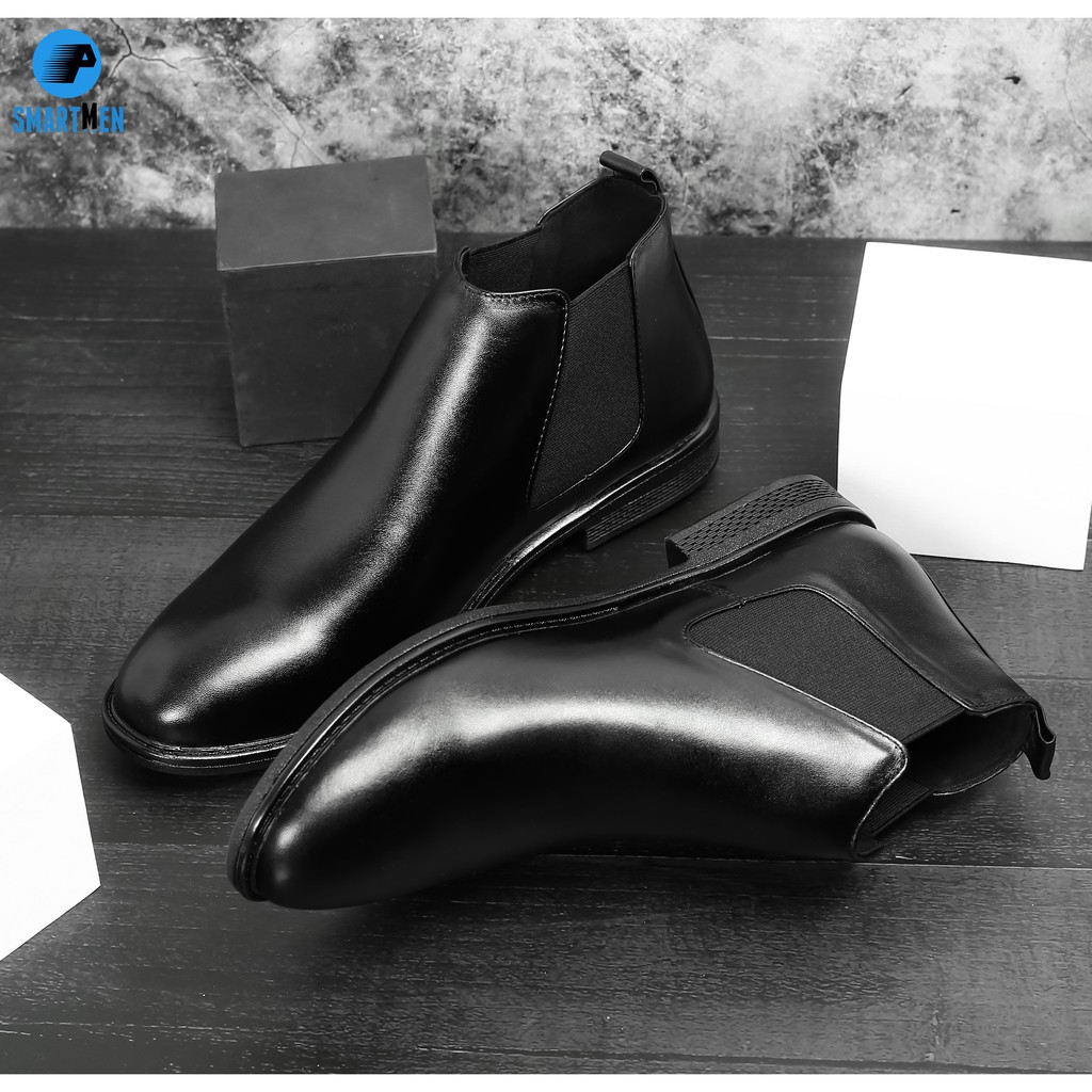 Giày tăng chiều cao SMARTMEN Chealse Boot GD333 (Đen)