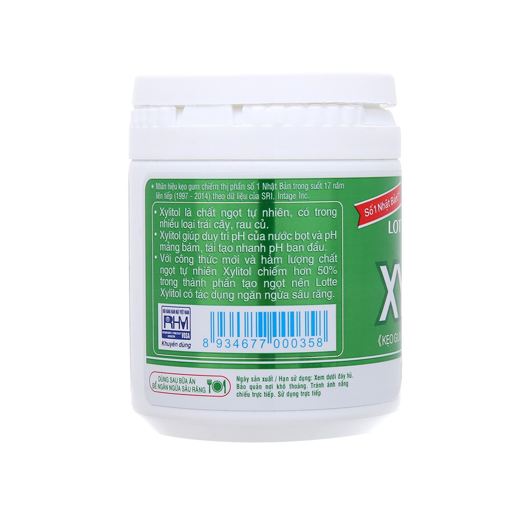 Hàng mới Singum không đường Lotte Xylitol hương Bạc hà chanh 145g