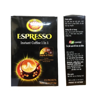 Cà Phê Hòa Tan Espresso - G20 COFFEE (Hộp 15 gói)