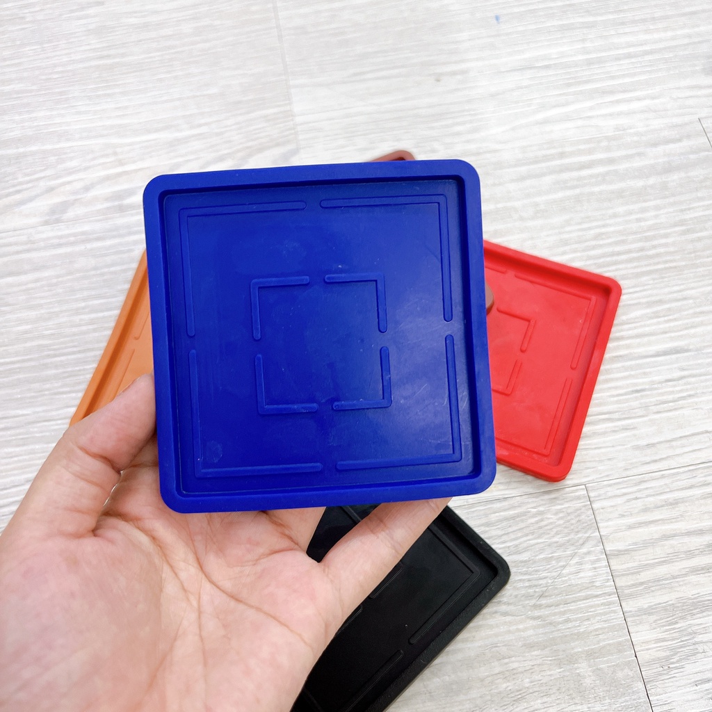 Đế Lót Ly Vuông Nhựa Dẻo RICO Cao Cấp 9cm tiện lợi