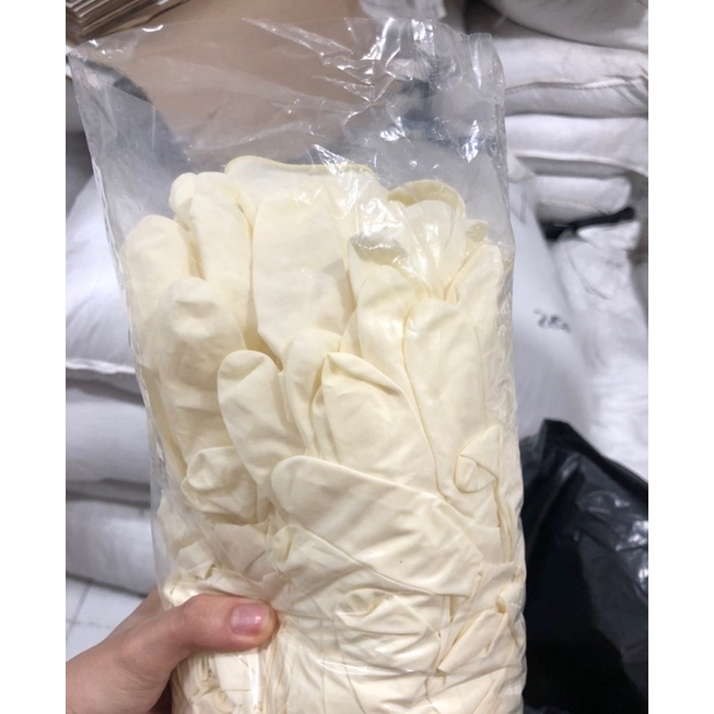 01 ki-lô-gam (160 đến 200 chiếc / 80 đến 100 đôi )găng tay y tế latex ( mega glove) mới 100%