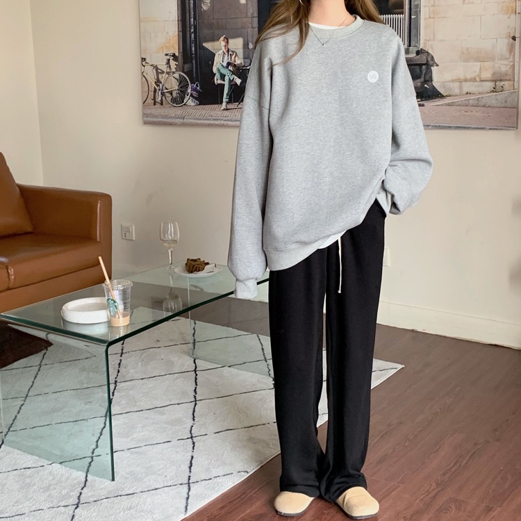 Áo sweater IELGY cổ tròn dáng rộng thời trang cho nam và nữ