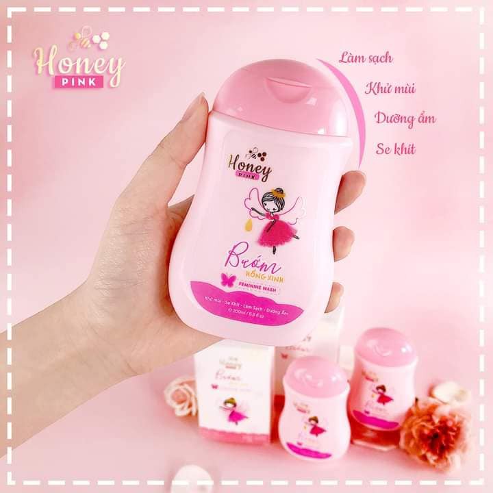 (  giá tốt) DUNG DỊCH VỆ SINH LÀM SẠCH THƠM SÂU TỪ BÊN TRONG CÔ BÉ - DUNG DỊCH HONEY PINK ( chính hãng 100%)