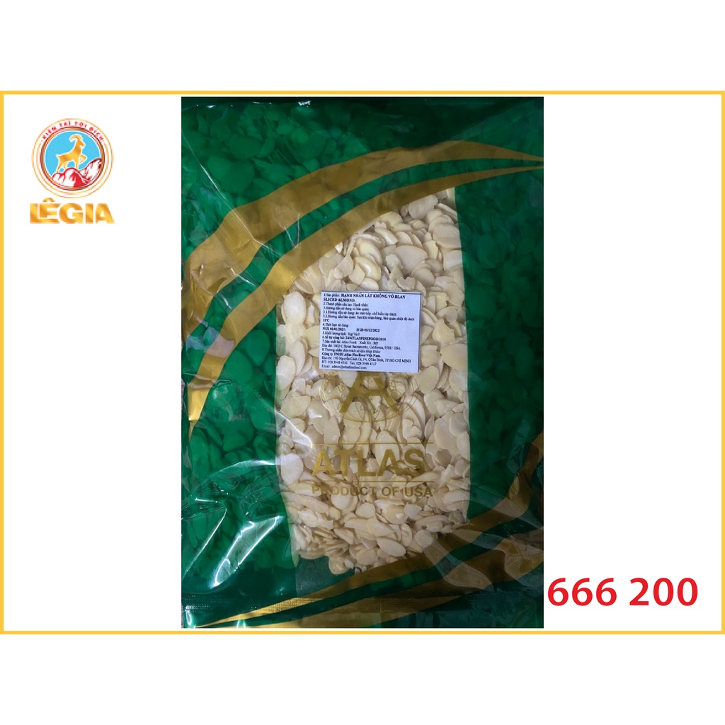 HẠNH NHÂN CẮT LÁT MÀU TRẮNG 1KG( NHẬP KHẨU)