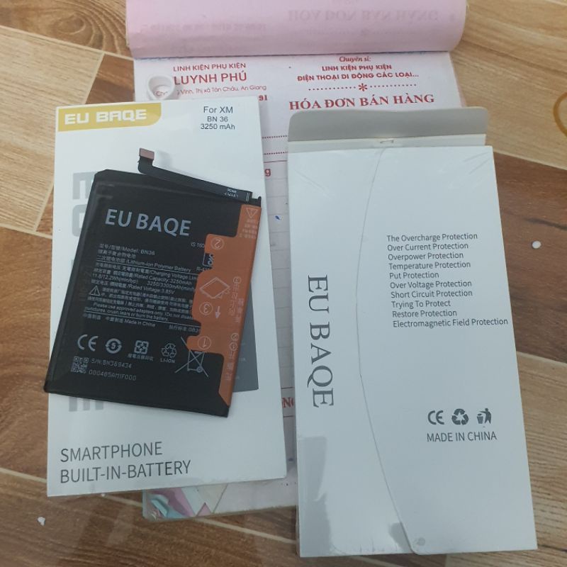 Pin xiaomi mi 6x mi A2 BN36 3250mAh BAQE bao test