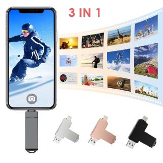 3 in 1 metal usb flash drive usb 3.0 256gb 128gb 64gb otg pen drive micro usb lightning for iphone